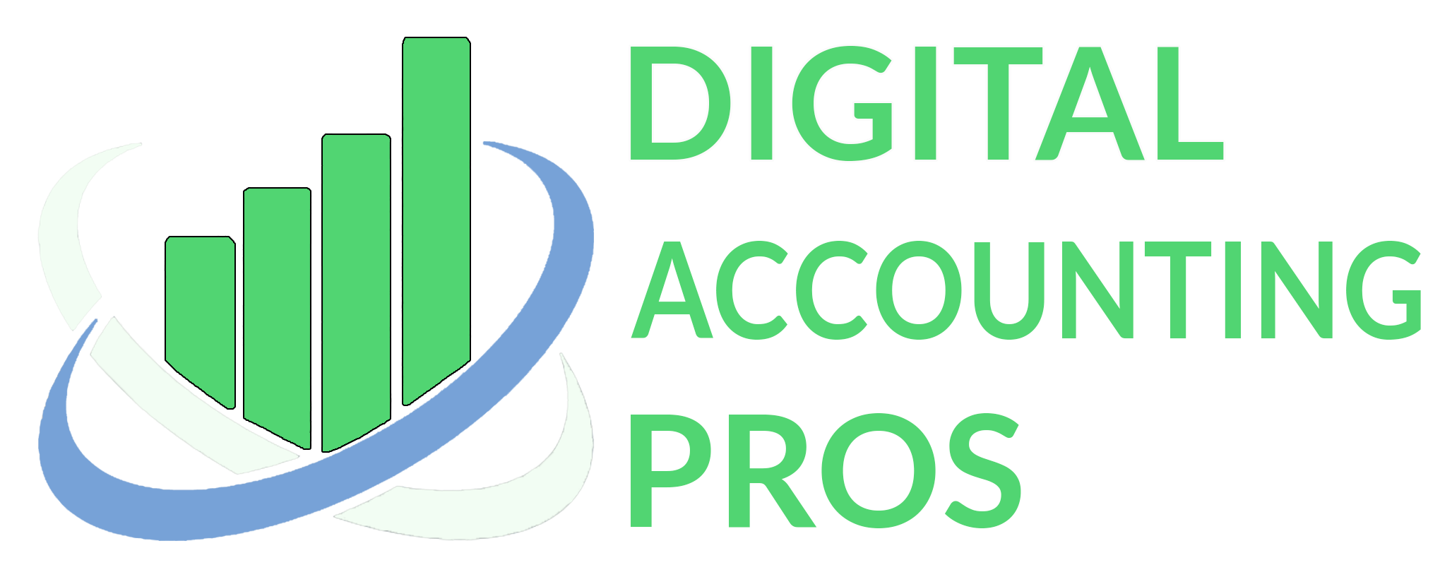 The logo for Digital Accounting Pros, an expert accounting firm with a green and gray logo, they also provide CFO advisory services